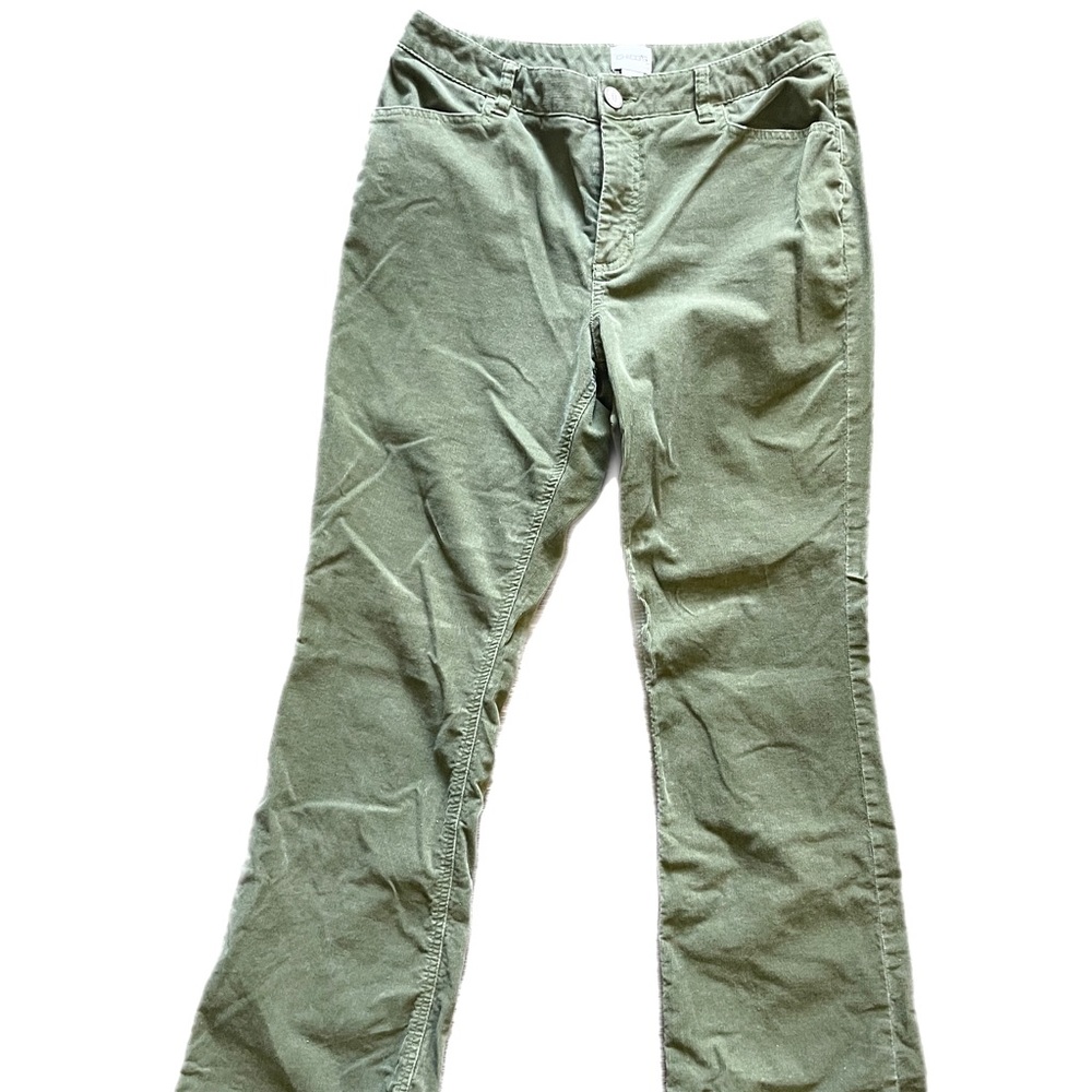 Chico’s Green Courduroy Velvet Pants Medium